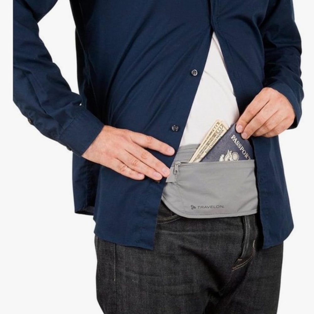 Travelon Rfid Blocking Undergarment Waist Pouch Travel Wallet